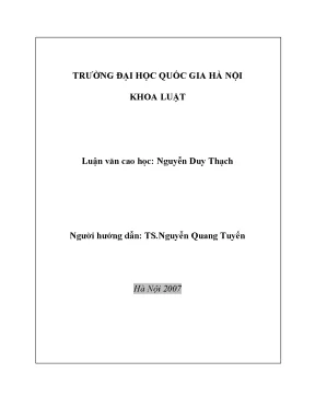 Luận văn thạc sĩ pháp luật về bồi thường hỗ trợ và tái định cư khi nhà nước thu hồi đất qua thực tiễn thi hành tại thành phố hà nội