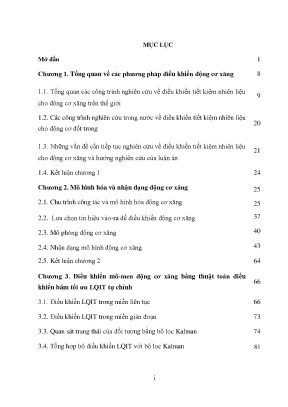 Luận án tiến sĩ kỹ thuật điều khiển và tự động hóa nghiên cứu điều khiển bám tối ưu mô men cho động cơ xăng để giảm lượng nhiên liệu tiêu thụ