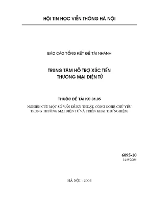 Luận văn trung tâm hỗ trợ xúc tiến thương mại điện tử