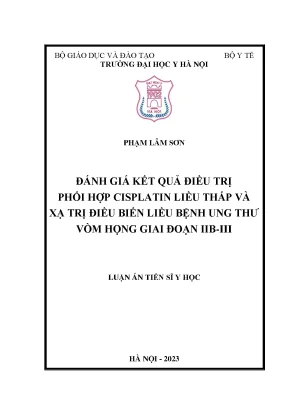 Luận án tiến sĩ đánh giá kết quả điều trị phối hợp cisplatin liều thấp và xạ trị điều biến liều bệnh ung thư vòm họng giai đoạn iib iii