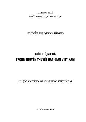 Luận án tiến sĩ văn học việt nam biểu tượng đá trong truyền thuyết dân gian việt nam