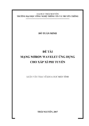 Luận văn thạc sĩ mạng nơron wavelet ứng dụng cho xấp xỉ phi tuyến