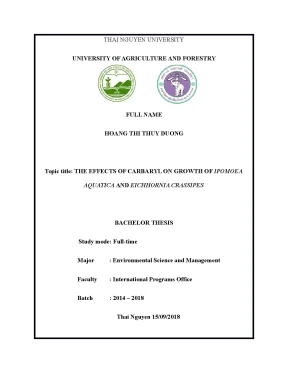 Luận văn the effects of carbaryl on growth of ipomoea aquatica and eichhornia crassipes
