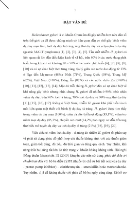 Luận án tiến sĩ nghiên cứu chế tạo globulin miễn dịch từ trứng gà igy kháng urease của vi khuẩn helicobacter pylori