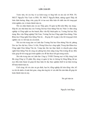 Luận án tiến sĩ kỹ thuật nghiên cứu cơ sở khoa học xác định các thông số kỹ thuật hợp lý của máy đóng cọc hộ lan đường ô tô do việt nam chế tạo