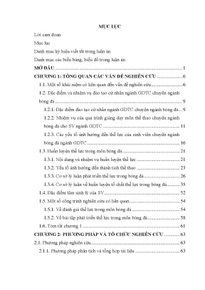 Luận án tiến sĩ giáo dục học nghiên cứu biện pháp nâng cao thể lực cho nam sinh viên chuyên ngành bóng đá ngành giáo dục thể chất trường đại học thể dục thể thao bắc ninh