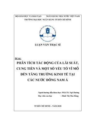 Luận văn phân tích tác động của lãi suất cung tiền và một số yếu tố vĩ mô
