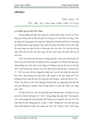 Nghiên cứu ứng dụng kết cấu ống thép nhồi bêtông vào kết cấu nhịp vòm dầm liên hợp luận án thạc sĩ khoa học kỹ thuật chuyên ngành cầu hầm