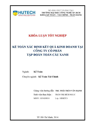 Luận văn tốt nghiệp hutech1 kế toán xác định kết quả kinh doanh tại công ty cổ phần tập đoàn toàn cầu xanh