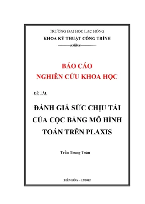 Luận văn đánh giá sức chịu tải của cọc bằng mô hình toán trên plaxis