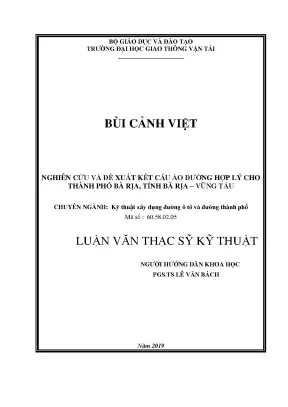 Nghiên cứu và đề xuất kết cấu áo đường hợp lý cho thành phố bà rịa tỉnh bà rịa vũng tàu luận văn thạc sĩ chuyên ngành xây dựng đường ô tô và đường thành phố