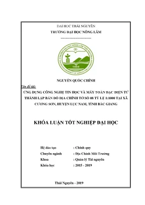 Luận văn ứng dụng công nghệ tin học và máy toàn đạc điện tử thành lập bản đồ số bằng máy toàn đạc điện tử topcon tờ số 08 tỷ lệ 1 1000 xã cương sơn