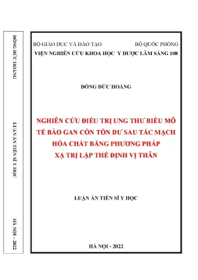 Luận án tiến sĩ y học nghiên cứu điều trị ung thư biểu mô tế bào gan còn tồn dư sau tắc mạch hóa chất bằng phương pháp xạ trị lập thể định vị thân