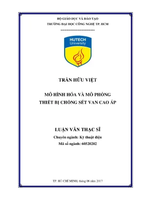 Luận văn thạc sĩ mô hình hóa và mô phỏng thiết bị chống sét van cao áp