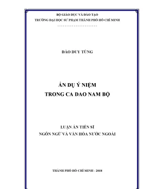 Luận án tiến sĩ ngôn ngữ và văn hóa nước ngoài ẩn dụ ý niệm trong ca dao nam bộ