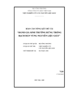 Luận văn định giá sinh trưởng rừng trồng bạch đàn vùng nguyên liệu giấy