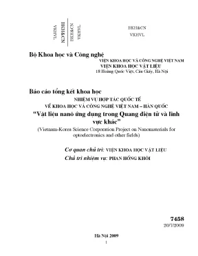 Luận văn vật liệu nano ứng dụng trong quang điện tử và lĩnh vực khác
