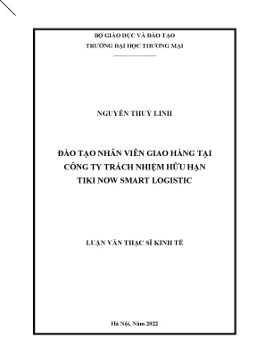 Luận văn thạc sĩ đào tạo nhân viên giao hàng tại công ty trách nhiệm hữu hạn tiki now smart logistic