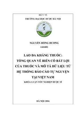 Luận văn dược sĩ chuyên khoa cấp i