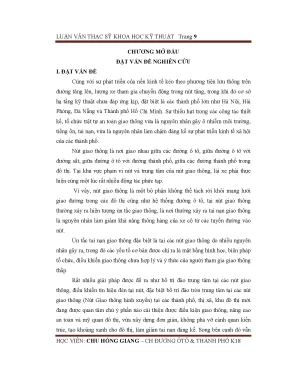 Giải pháp nâng cao năng lực thông hành và an toàn cho nút giao thông có đảo trung tâm luận văn thạc sỹ xây dựng đường ô tô và đường thành phố