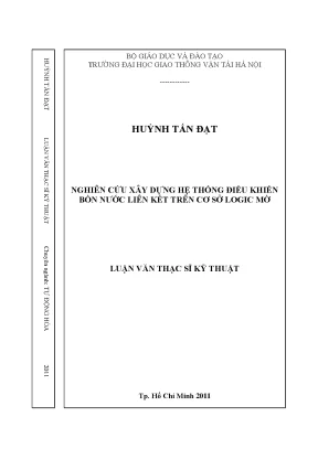 Nghiên cứu xây dựng hệ thống điều khiển bồn nước liên kết trên cơ sở logic mờ luận văn thạc sĩ tự động hóa