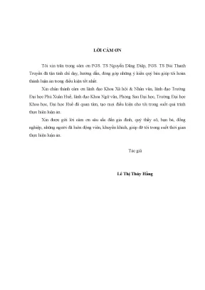 Luận án tiến sĩ ngôn ngữ và văn hóa việt nam nguyên lí đối thoại trong tiểu thuyết việt nam từ 1986 đến 2010