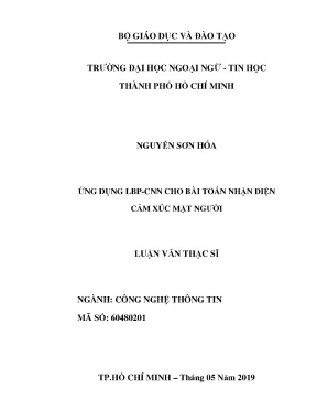 Luận văn thạc sĩ ứng dụng lb cnn cho bài toán nhận dạng cảm xúc mặt người