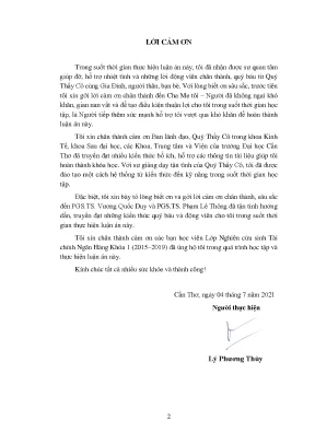 Luận án tiến sĩ tài chính ngân hàng phân tích các yếu tố ảnh hưởng đến hiệu quả hoạt động của các doanh nghiệp tại việt nam