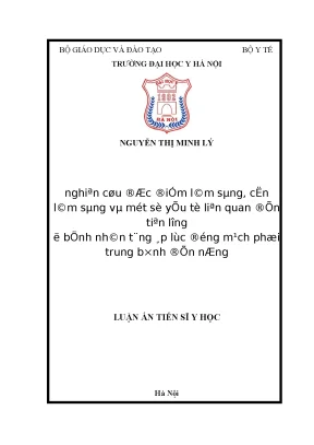 Luận án tiến sĩ nghiên cứu đặc điểm lâm sàng cận lâm sàng và một số yếu tố liên quan đến tiên lượng ở bệnh nhân tăng áp lực động mạch phổi trung bình đến nặng