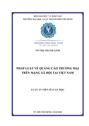 Tóm tắt luận án pháp luật về quảng cáo thương mại trên mạng xã hội tại việt nam