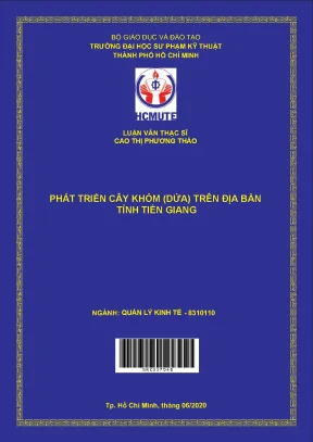 Luận văn thạc sĩ phát triển cây khóm dứa trên địa bàn tỉnh tiền giang