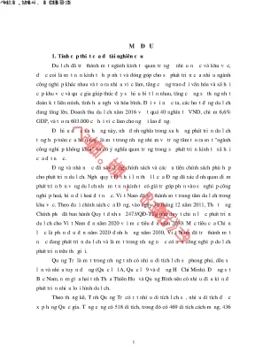 Luận văn thạc sĩ khoa học kinh tế hoàn thiện công tác quản lý nhà nước về du lịch tâm linh ở thị xã quảng trị