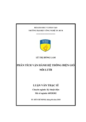 Luận văn thạc sĩ phân tích vận hành hệ thống điện gió nối lưới