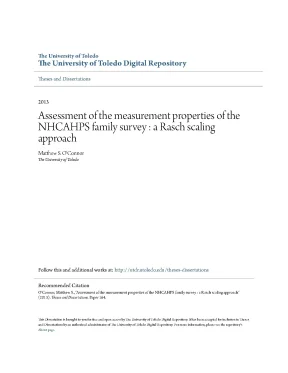 Luận văn assessment of the measurement properties of the nhcahps family survey a rasch scaling approach