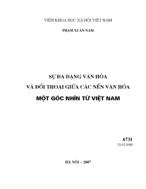 Luận văn sự đa dạng văn hoá và đối thoại giữa các nền văn hoá một góc nhìn từ việt nam
