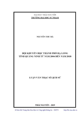 Luận văn thạc sĩ hội khuyến học thành phố hạ long tỉnh quảng ninh từ năm 2004 đến năm 2018