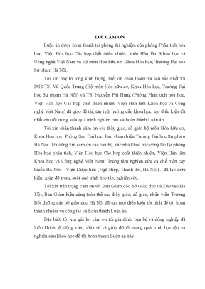 Luận án tiến sĩ hoá học nghiên cứu thành phần hóa học và hoạt tính sinh học của cây râu mèo việt nam