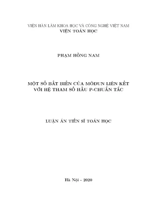Luận án tiến sĩ toán học một số bất biến của môđun liên kết với hệ tham số hầu p chuẩn tắc