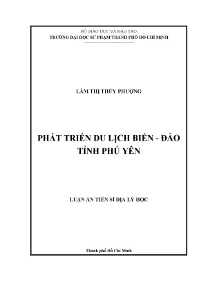 Luận án tiến sĩ phát triển du lịch biển đảo tỉnh phú yên