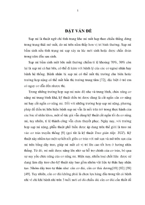 Luận án tiến sĩ nghiên cứu phẫu thuật tịnh tiến vạt cơ trán trong điều trị sụp mi bẩm sinh nặng