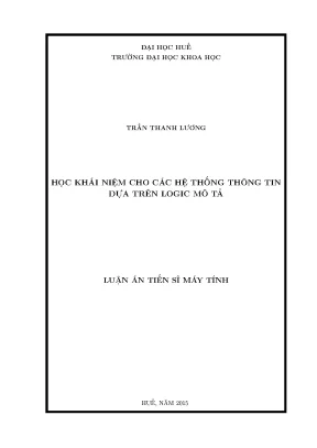Luận án tiến sĩ máy tính học khái niệm cho các hệ thống thông tin dựa trên logic mô tả