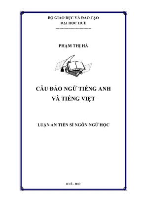 Luận án tiến sĩ ngôn ngữ học câu đảo ngữ tiếng anh và tiếng việt1