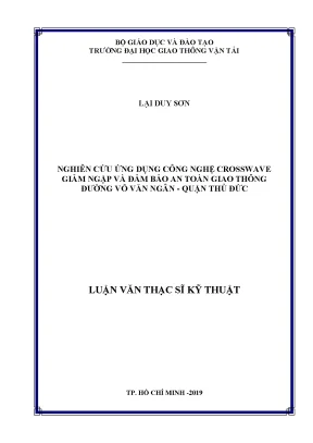 Nghiên cứu ứng dụng công nghệ crosswave giảm ngập và đảm bảo an toàn giao thông đường võ văn ngân quận thủ đức luận văn thạc sĩ chuyên ngành xây dựng đường ô tô và đường thành phố