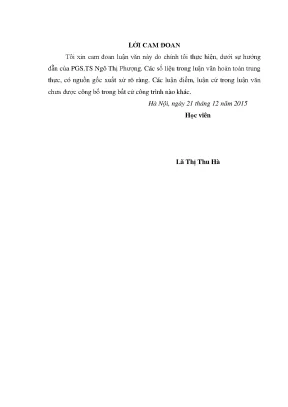 Luận văn thạc sĩ văn học qui ước làng văn hóa và vai trò của nó đối với đảm bảo an ninh nông thôn đồng bằng sông hồng