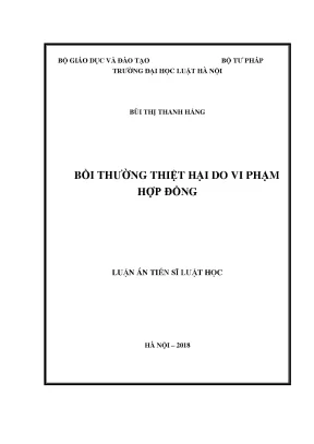 Luận văn thạc sĩ luật tố tụng dân sự bồi thường thiệt hại do vi phạm hợp đồng