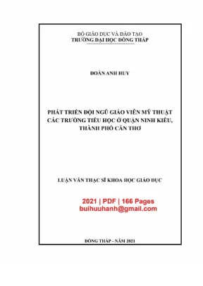 Luận văn thạc sĩ khoa học giáo dục phát triển đội ngũ giáo viên mỹ thuật các trường tiểu học ở quận ninh kiều thành phố cần thơ