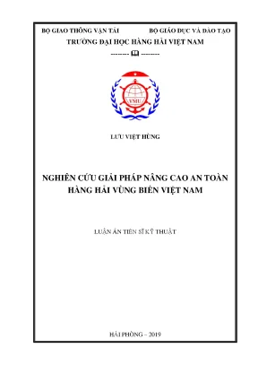 Luận án tiến sĩ nghiên cứu giải pháp nâng cao an toàn hàng hải vùng biển việt nam