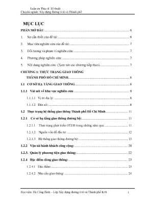 Nghiên cứu làm việc từ xa ở thành phố hồ chí minh nhằm đưa ra giải pháp giảm ùn tắc giao thông luận văn thạc sỹ chuyên ngành xây dựng đường ô tô và đường thành phố