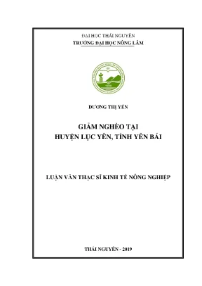 Luận văn thạc sĩ giảm nghèotại huyện lục yên tỉnh yên bái