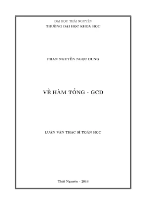 Luận văn thạc sĩ về hàm tổng gcd